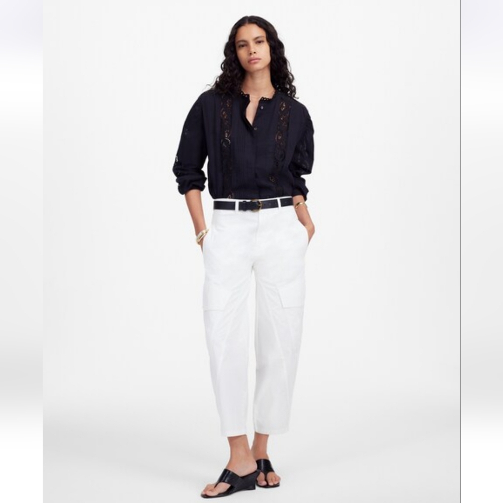 Madewell The Barrel-Leg Utility Pant in Garment-Dyed Twill - Picture 2 of 7